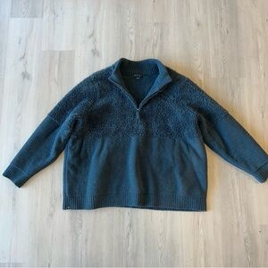 Barefoot Dreams Blue Half-Zip Sweater